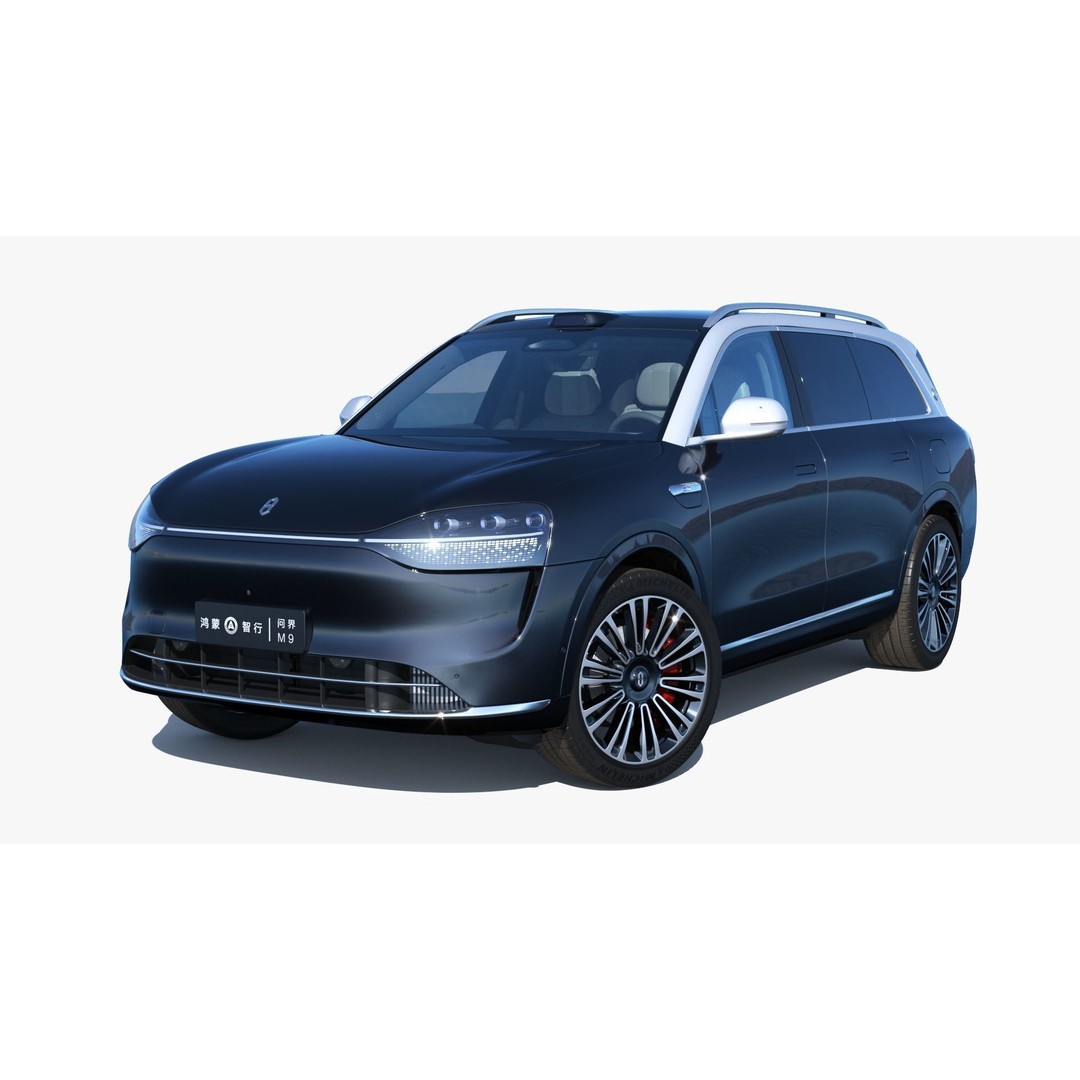 2024 Huawei HIMA Aito M9 Ultra 3D Model – Interior Rigged SUV, FBX, OBJ - View 5