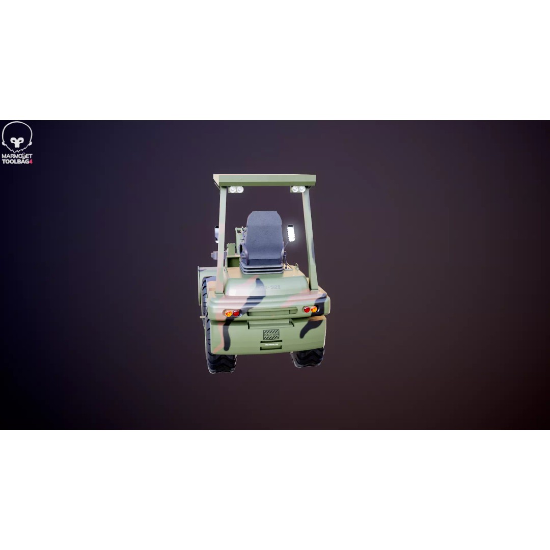 Small Military Wheeled Loader 3D Model – Low Poly Game Asset, FBX - View 22