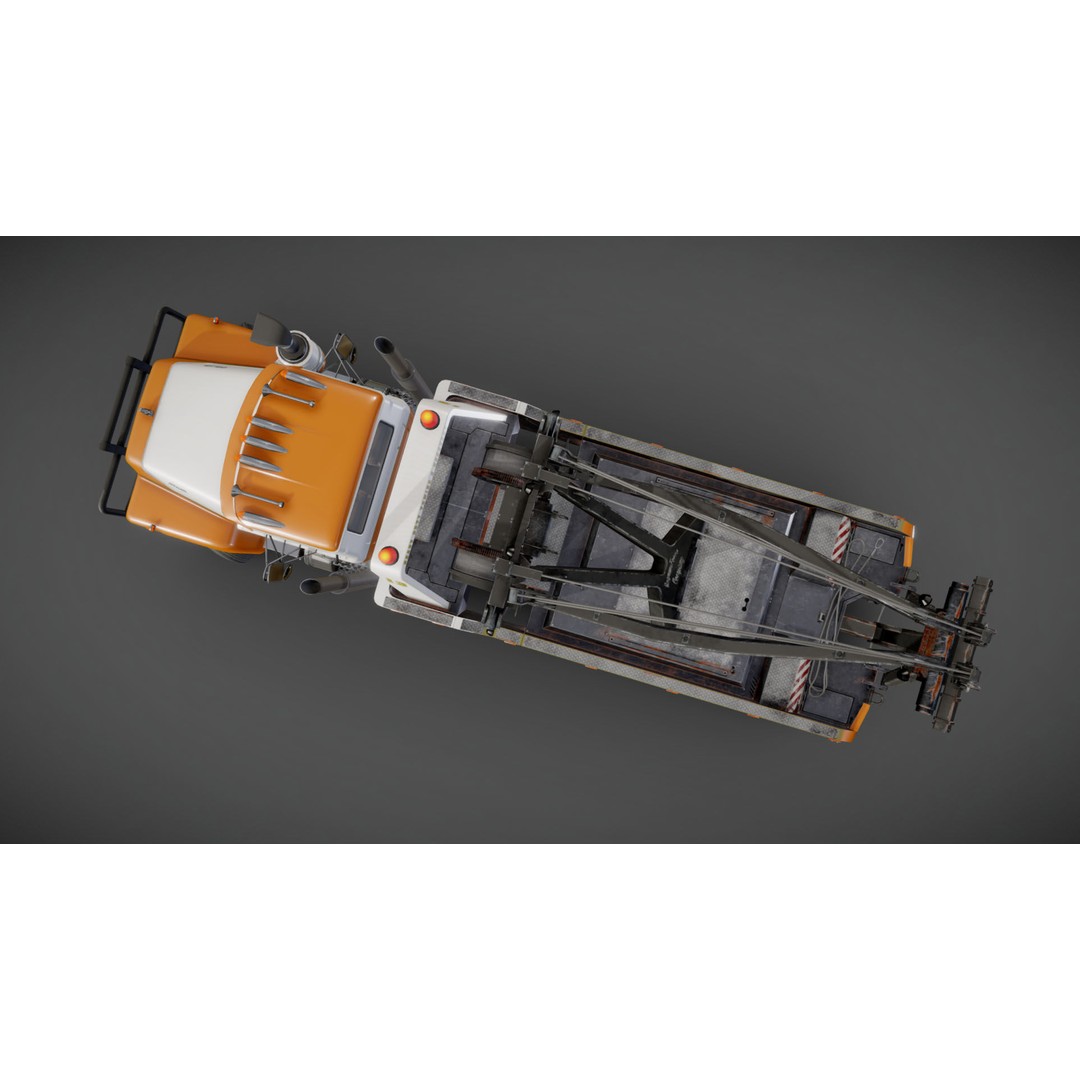 Vintage Heavy Wrecker 3D Model – Low Poly Game-Ready Truck, FBX - View 23