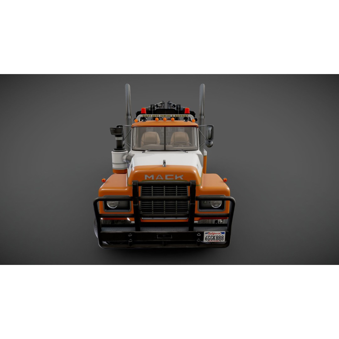 Vintage Heavy Wrecker 3D Model – Low Poly Game-Ready Truck, FBX - View 25