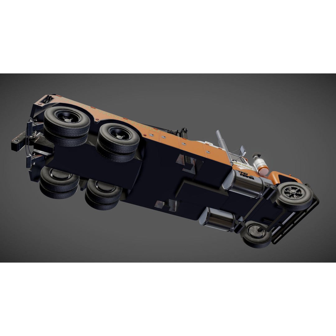 Vintage Heavy Wrecker 3D Model – Low Poly Game-Ready Truck, FBX - View 27