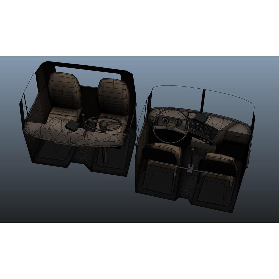 Vintage Heavy Wrecker 3D Model – Low Poly Game-Ready Truck, FBX - View 32