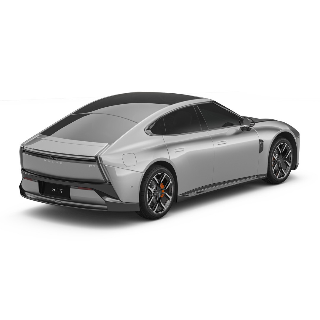 2025 Xpeng P7 3D Model – Sport Sedan with PBR Textures, FBX - View 3