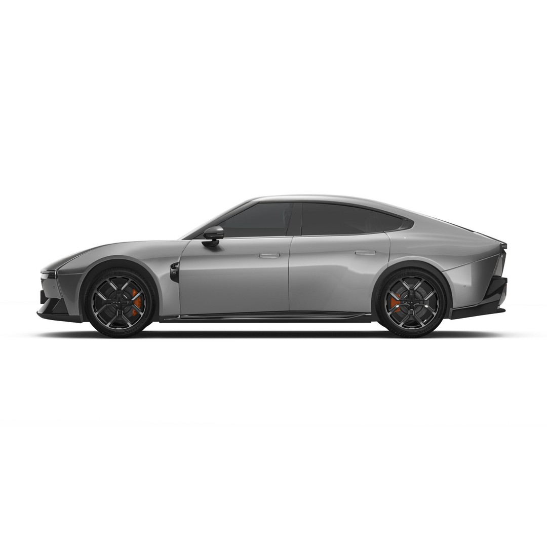 2025 Xpeng P7 3D Model – Sport Sedan with PBR Textures, FBX - View 5