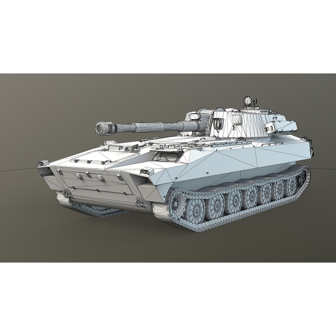 2S1 Gvozdika 3D Model – Low Poly Game Ready Vehicle, FBX - View 19