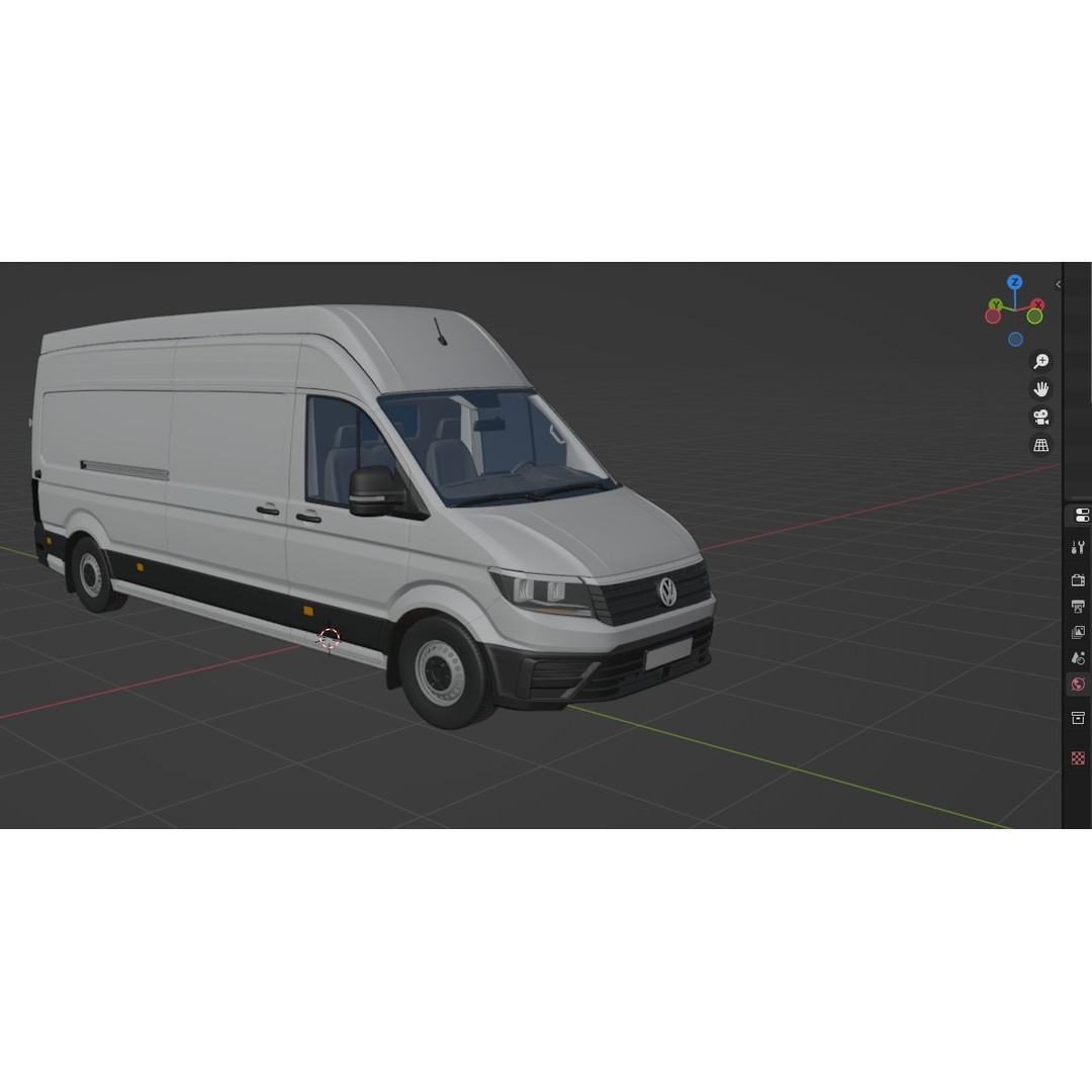 VW Crafter 2 PanelVan 3D Model – High Poly Cargo Vehicle, FBX