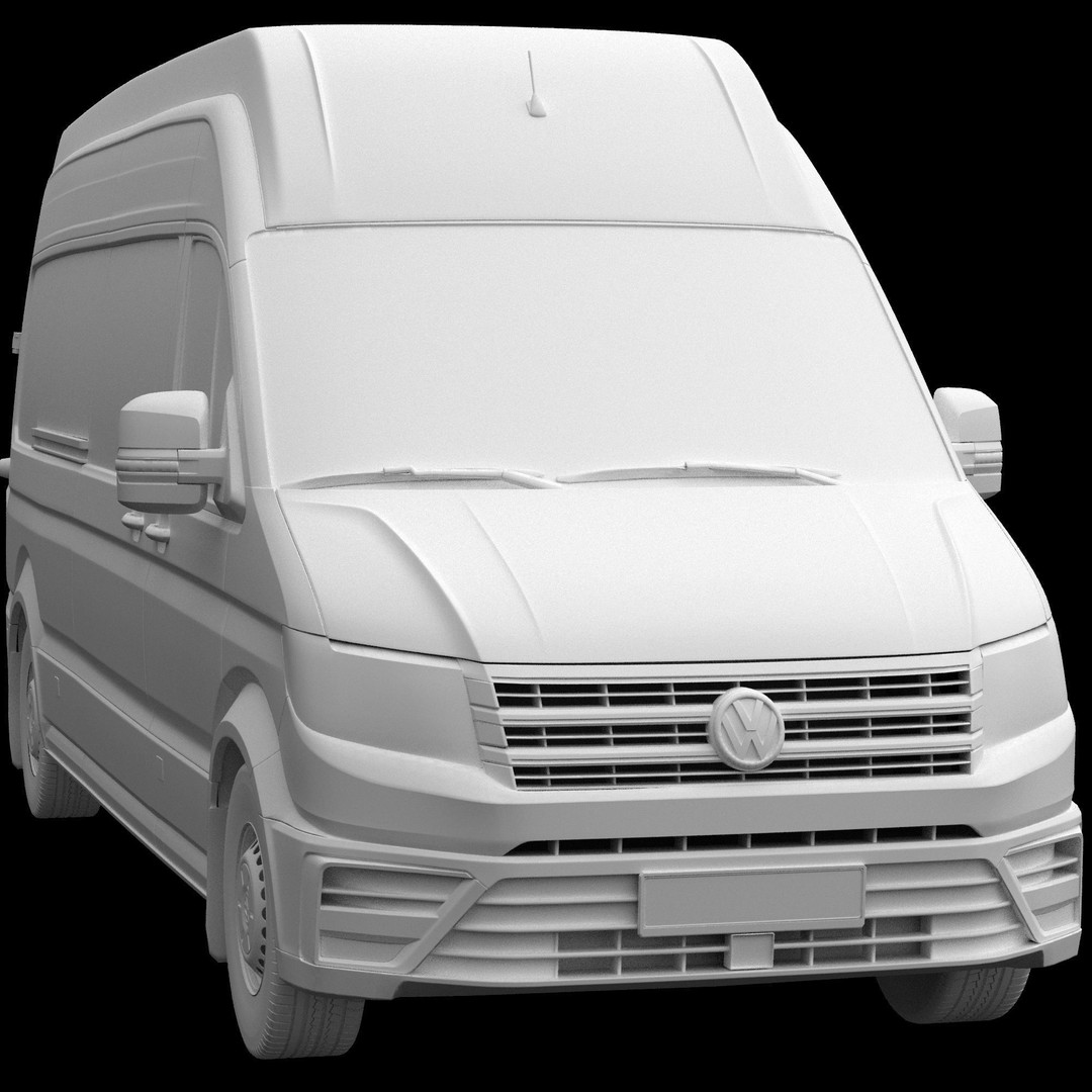 VW Crafter 2 PanelVan 3D Model – High Poly Cargo Vehicle, FBX - View 14