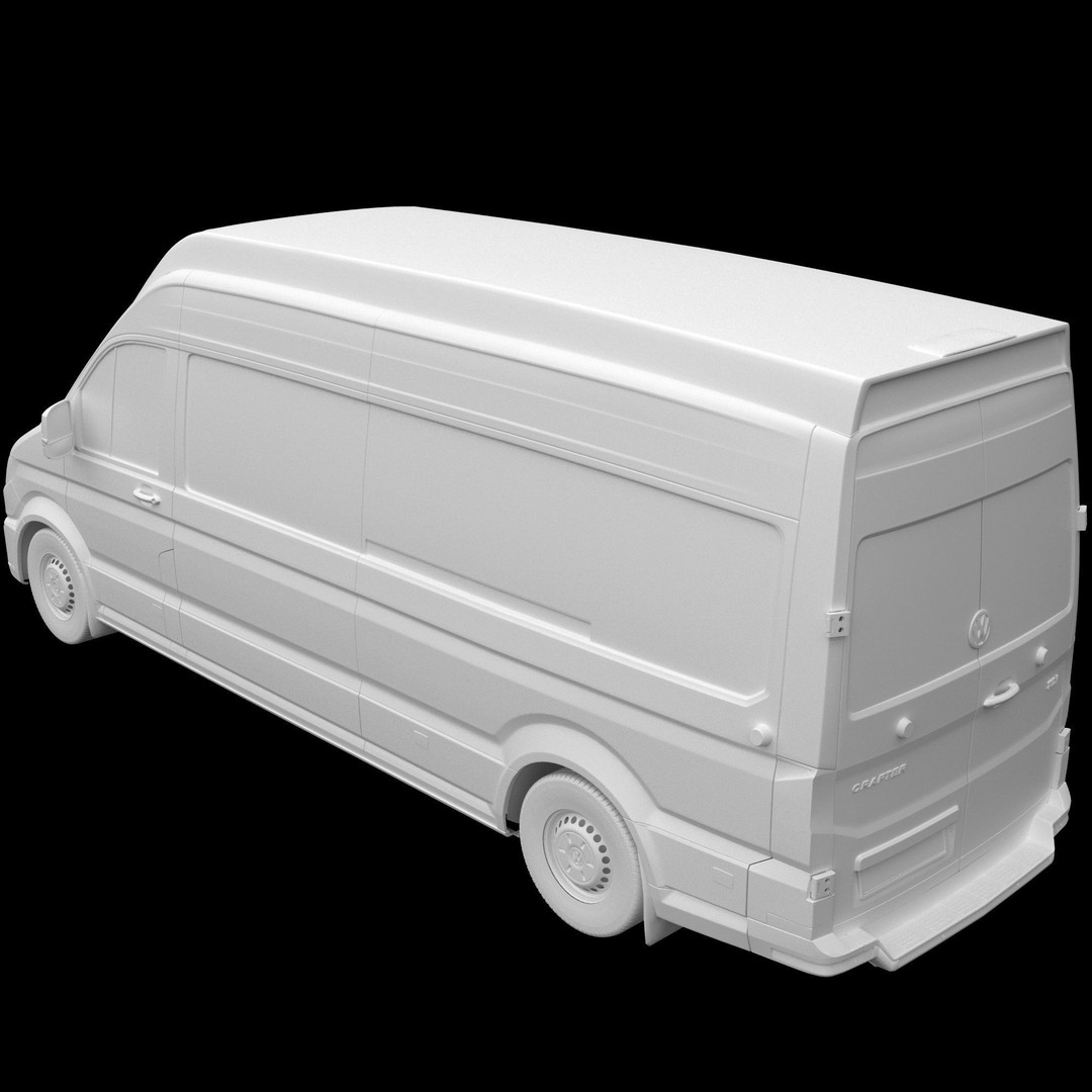 VW Crafter 2 PanelVan 3D Model – High Poly Cargo Vehicle, FBX - View 15