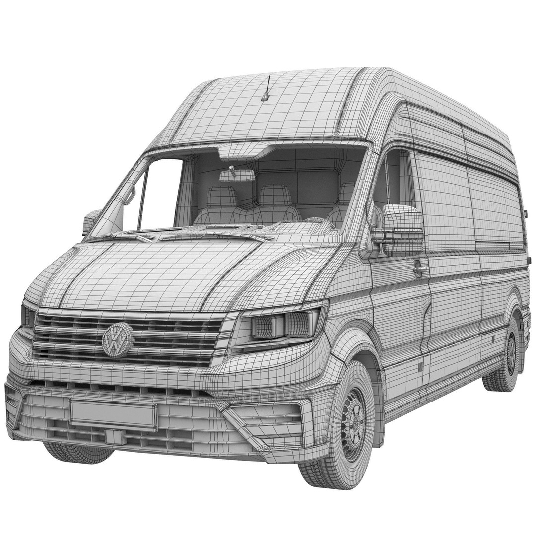 VW Crafter 2 PanelVan 3D Model – High Poly Cargo Vehicle, FBX - View 17