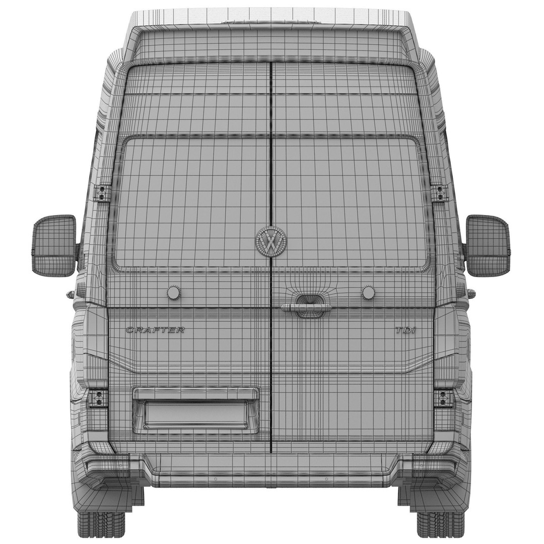 VW Crafter 2 PanelVan 3D Model – High Poly Cargo Vehicle, FBX - View 19