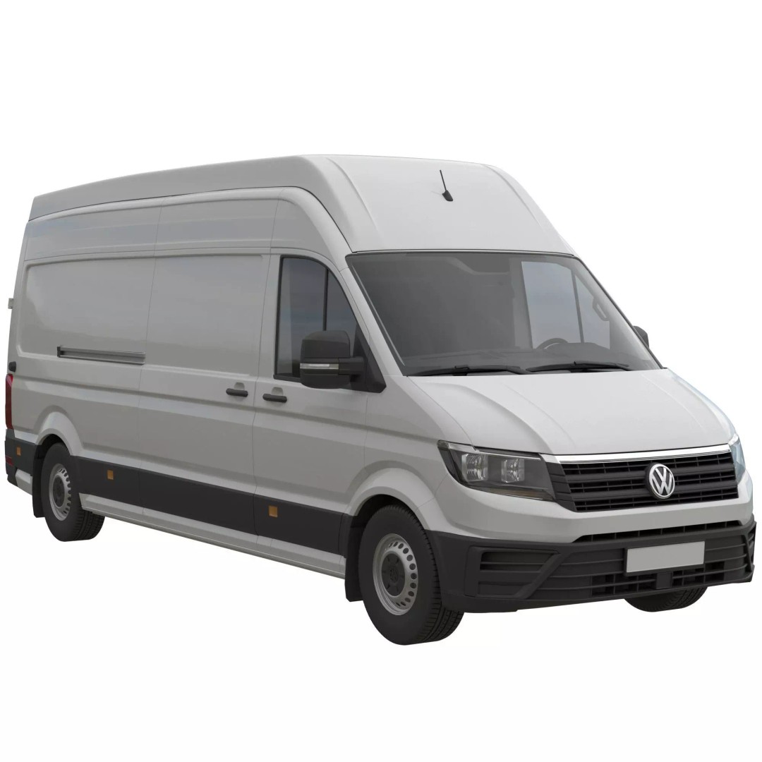 VW Crafter 2 PanelVan 3D Model – High Poly Cargo Vehicle, FBX - View 2