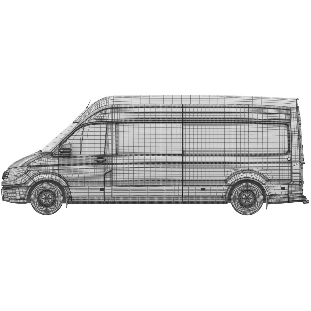 VW Crafter 2 PanelVan 3D Model – High Poly Cargo Vehicle, FBX - View 21