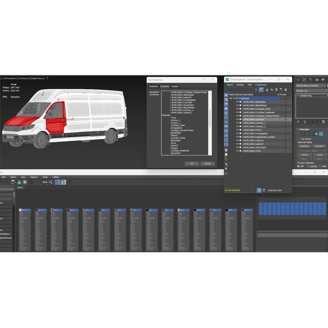 VW Crafter 2 PanelVan 3D Model – High Poly Cargo Vehicle, FBX - View 23