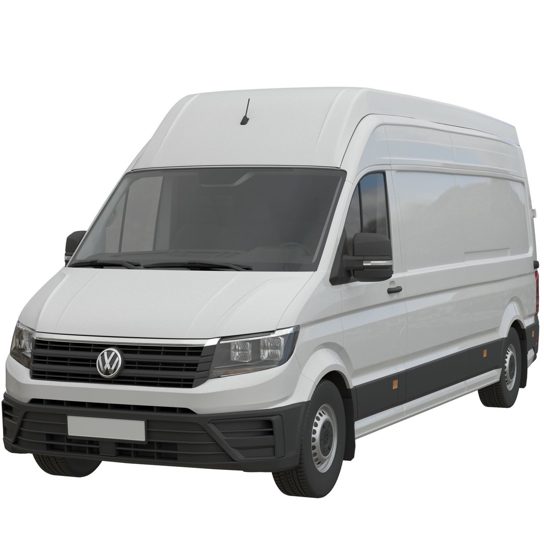 VW Crafter 2 PanelVan 3D Model – High Poly Cargo Vehicle, FBX - View 3