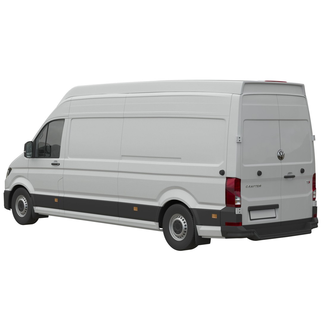 VW Crafter 2 PanelVan 3D Model – High Poly Cargo Vehicle, FBX - View 4