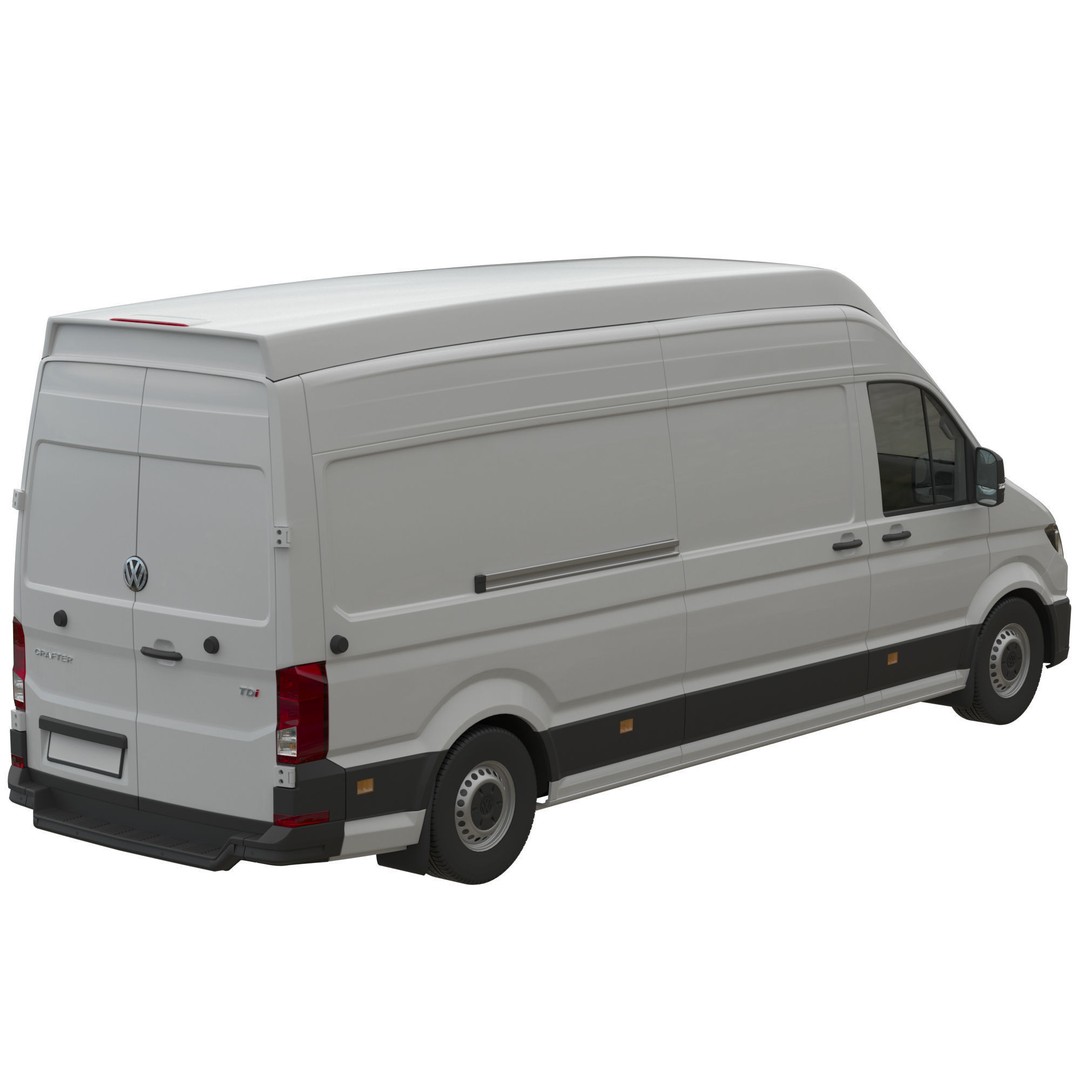 VW Crafter 2 PanelVan 3D Model – High Poly Cargo Vehicle, FBX - View 6