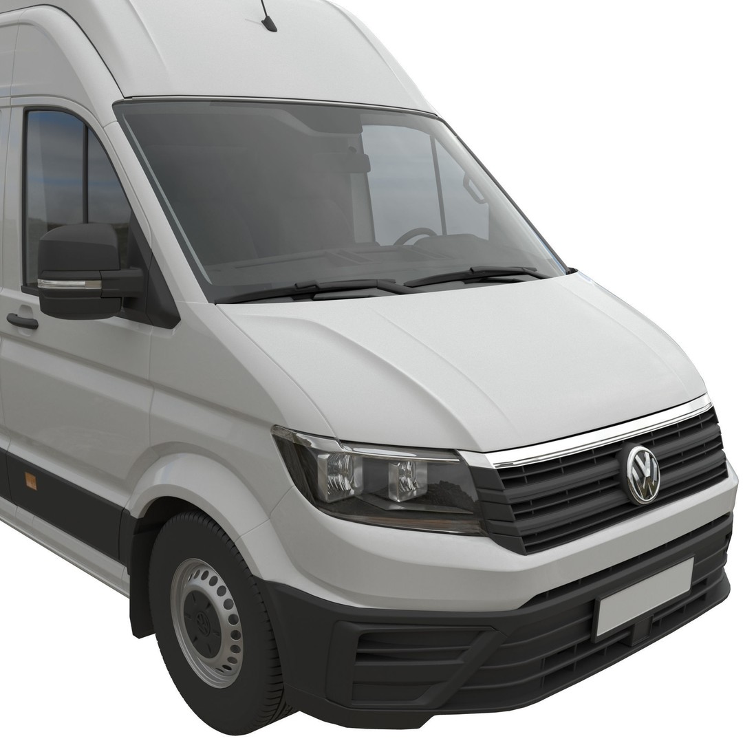 VW Crafter 2 PanelVan 3D Model – High Poly Cargo Vehicle, FBX - View 7