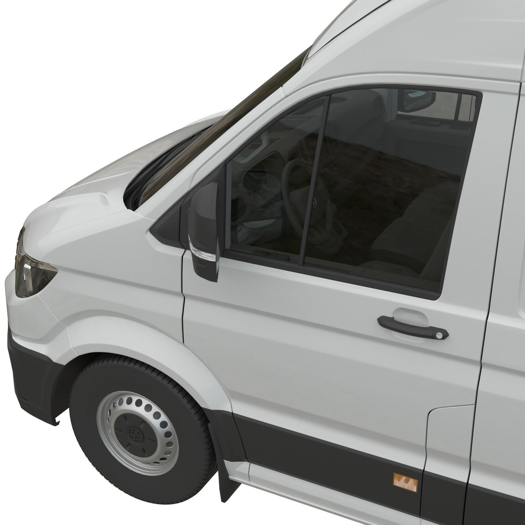 VW Crafter 2 PanelVan 3D Model – High Poly Cargo Vehicle, FBX - View 8