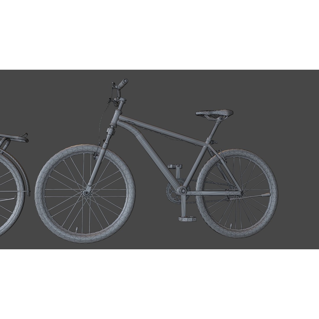 Bicycle 3D Model – Low Poly Game Asset, PBR Textures, FBX
