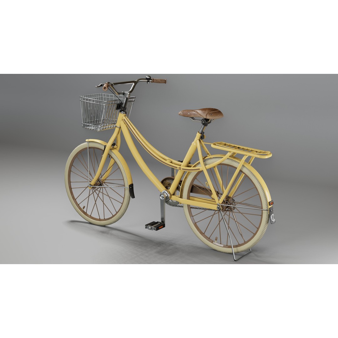 Bicycle 3D Model – Low Poly Game Asset, PBR Textures, FBX - View 14
