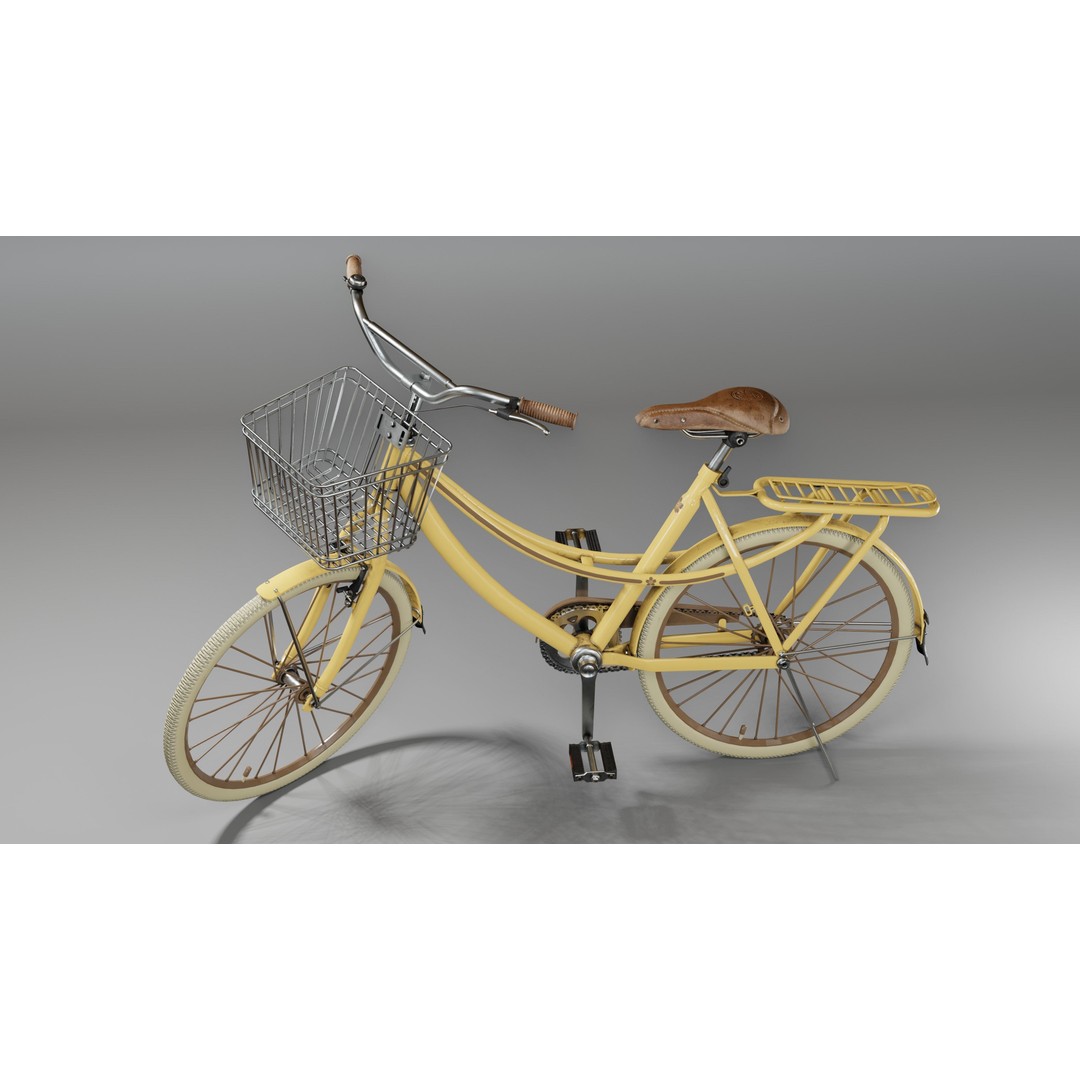 Bicycle 3D Model – Low Poly Game Asset, PBR Textures, FBX - View 15