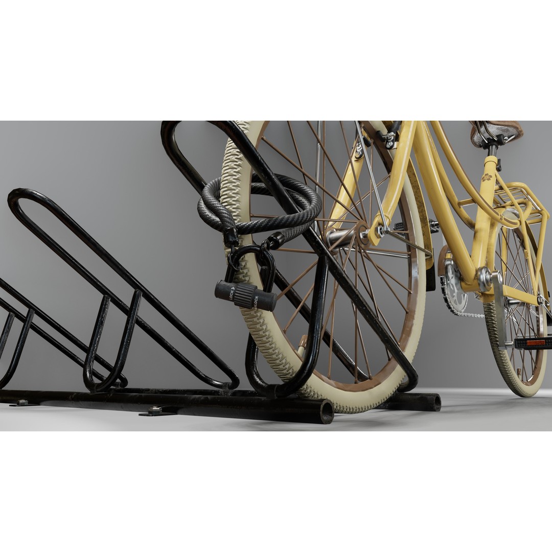 Bicycle 3D Model – Low Poly Game Asset, PBR Textures, FBX - View 16