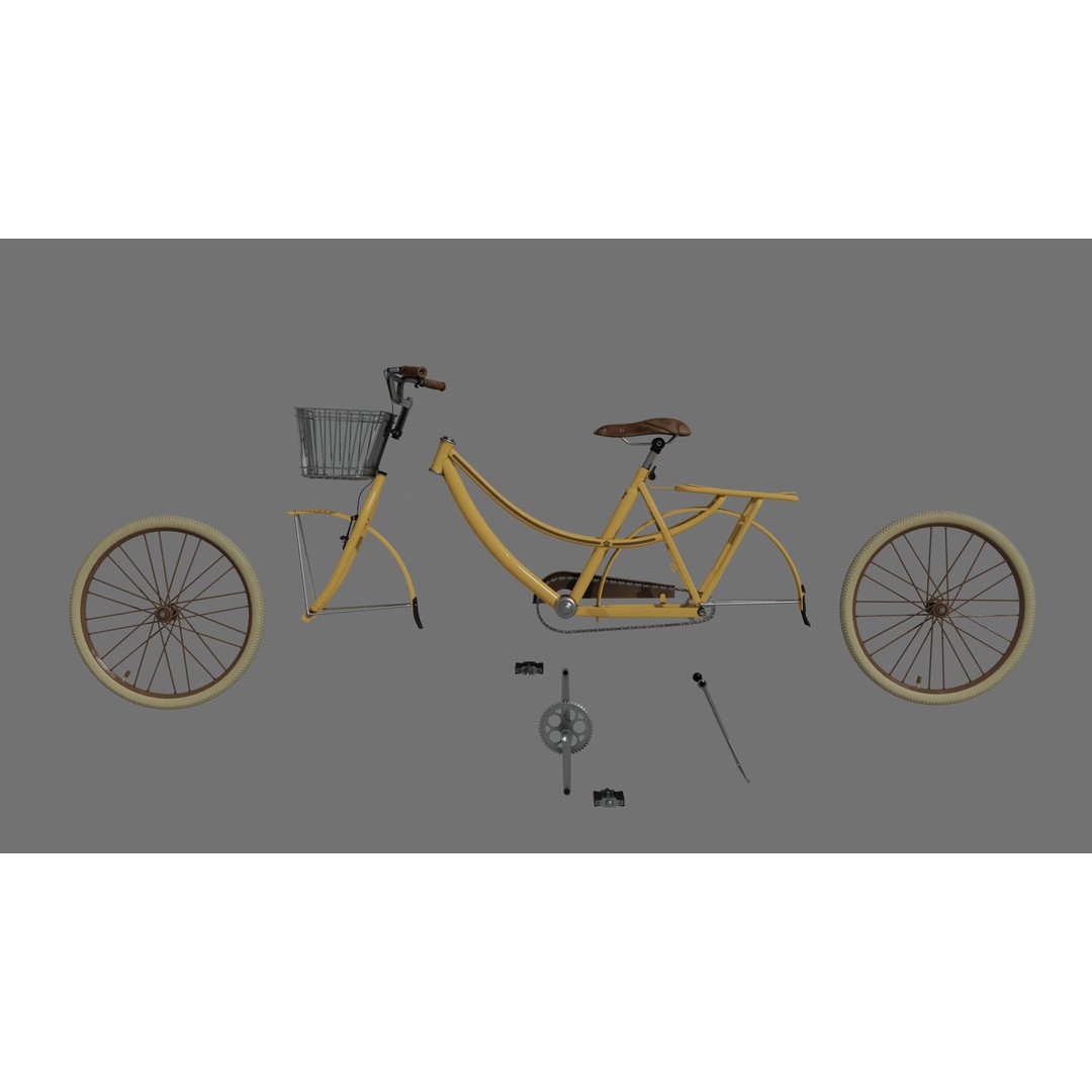 Bicycle 3D Model – Low Poly Game Asset, PBR Textures, FBX - View 21