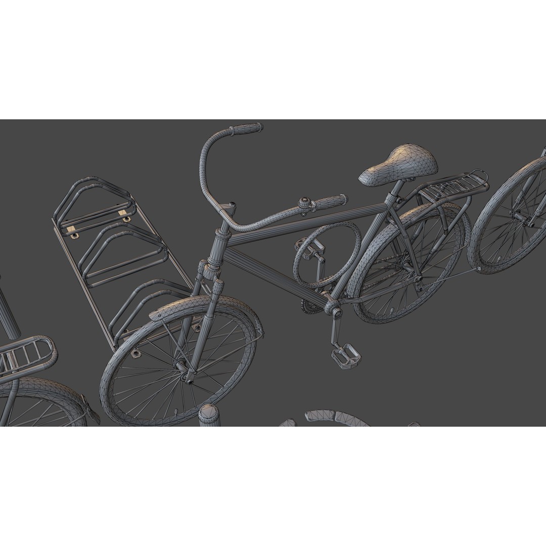 Bicycle 3D Model – Low Poly Game Asset, PBR Textures, FBX - View 26