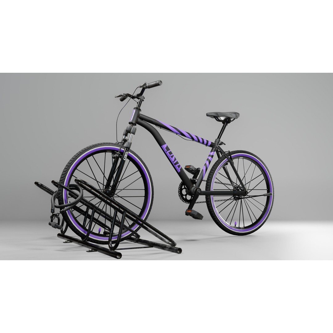 Bicycle 3D Model – Low Poly Game Asset, PBR Textures, FBX - View 5