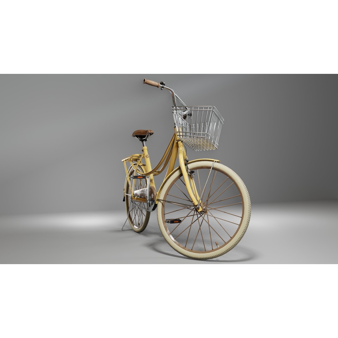 Bicycle 3D Model – Low Poly Game Asset, PBR Textures, FBX - View 6