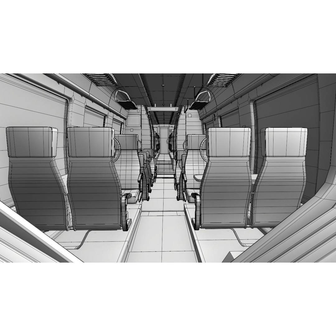 Bombardier TALENT Train 3D Model – Rigged Animated Asset, FBX, OBJ
