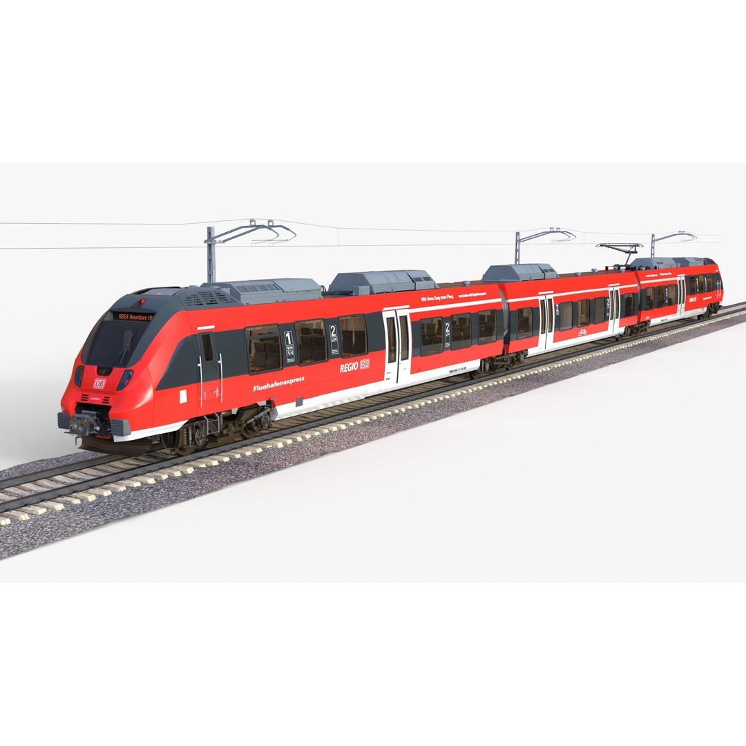 Bombardier TALENT Train 3D Model – Rigged Animated Asset, FBX, OBJ - View 13