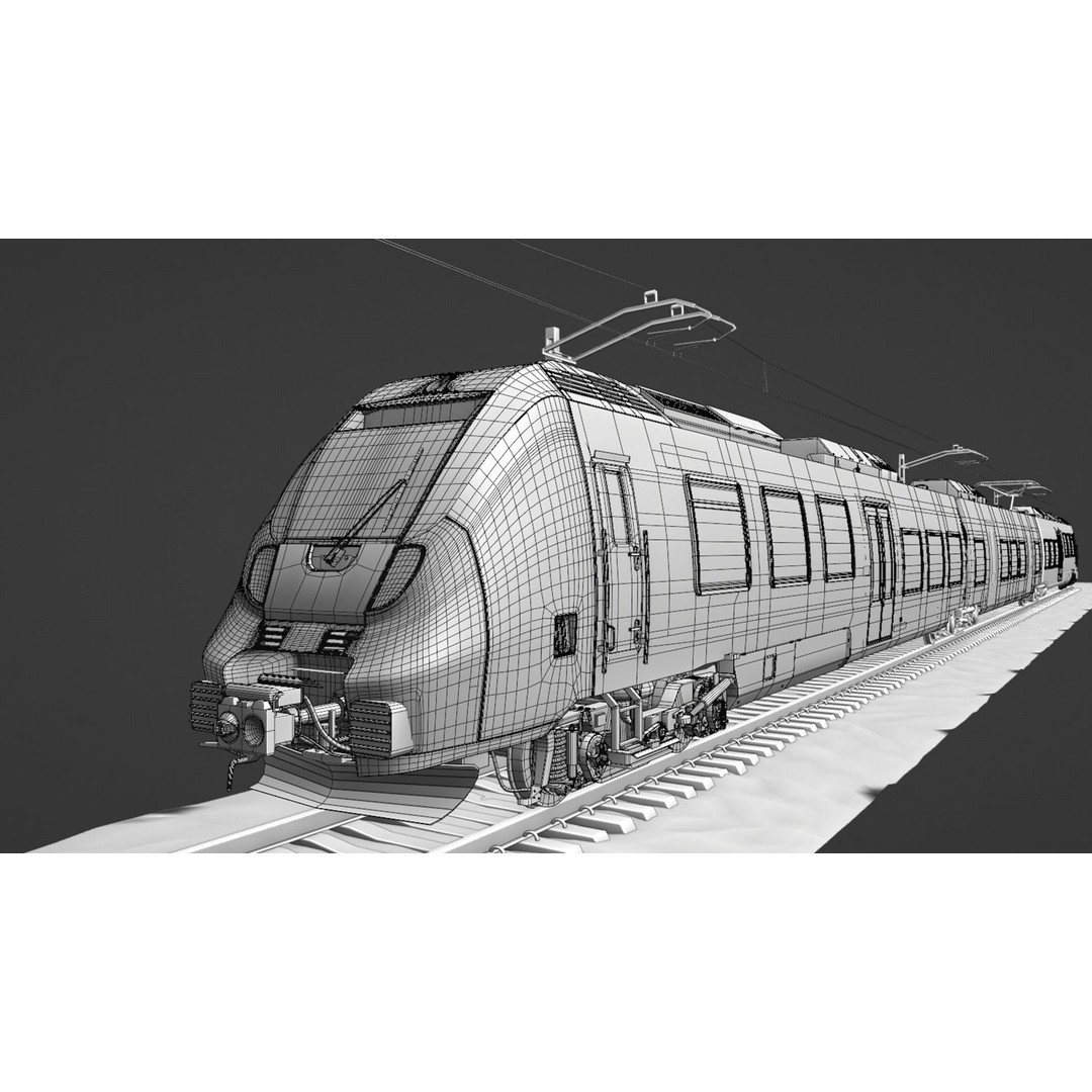 Bombardier TALENT Train 3D Model – Rigged Animated Asset, FBX, OBJ - View 15