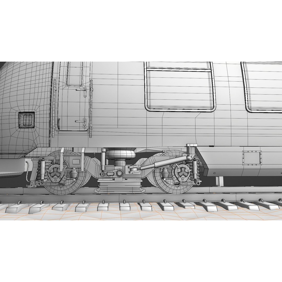 Bombardier TALENT Train 3D Model – Rigged Animated Asset, FBX, OBJ - View 16