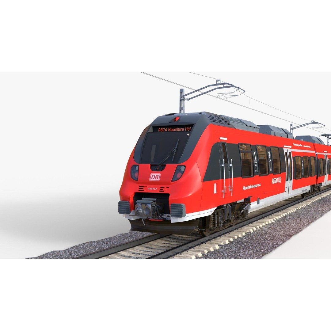 Bombardier TALENT Train 3D Model – Rigged Animated Asset, FBX, OBJ - View 3