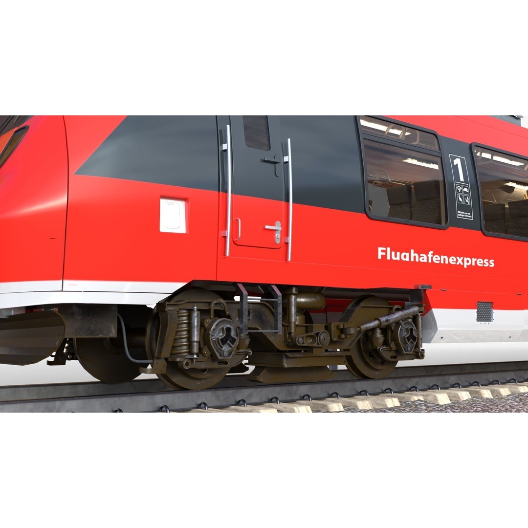 Bombardier TALENT Train 3D Model – Rigged Animated Asset, FBX, OBJ - View 5