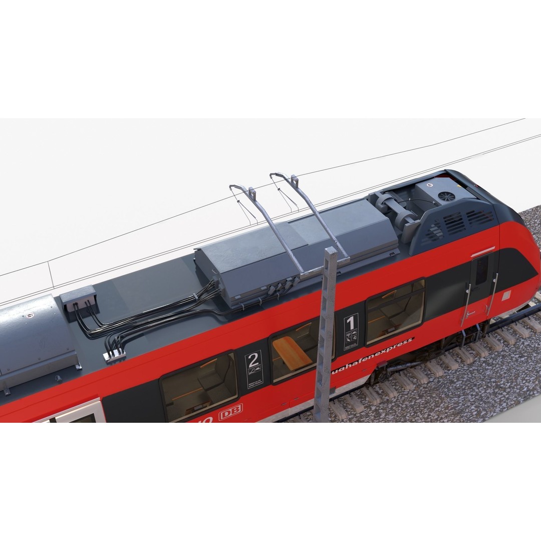 Bombardier TALENT Train 3D Model – Rigged Animated Asset, FBX, OBJ - View 6