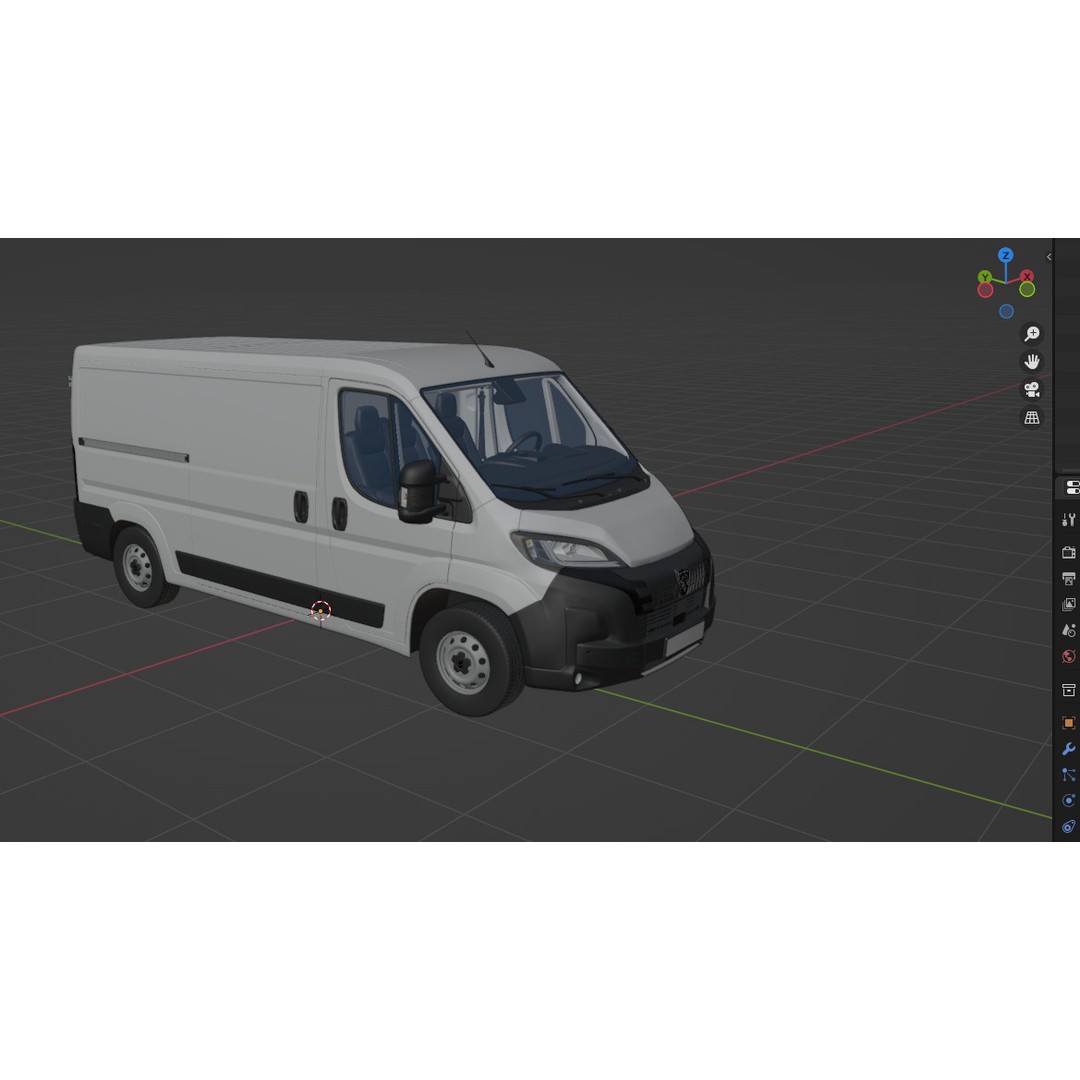 2024 Peugeot BOXER 3D Model – Detailed Interior Low Roof Van, FBX