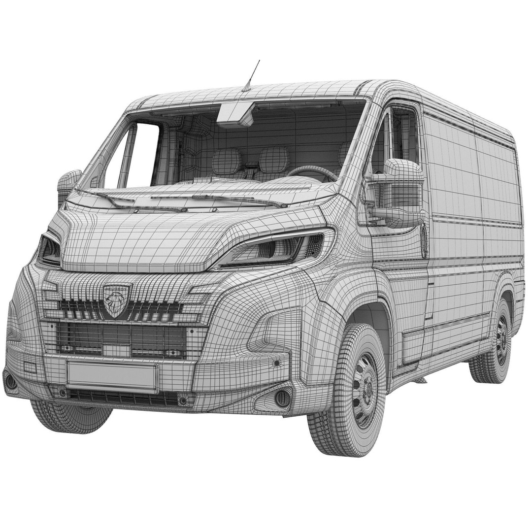 2024 Peugeot BOXER 3D Model – Detailed Interior Low Roof Van, FBX - View 17