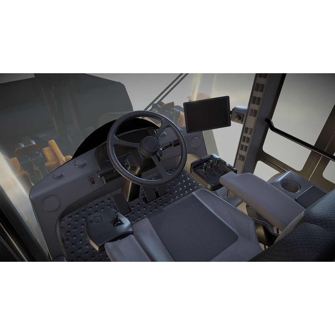 Excavator L220H 3D Model – Low Poly Industrial Vehicle, FBX