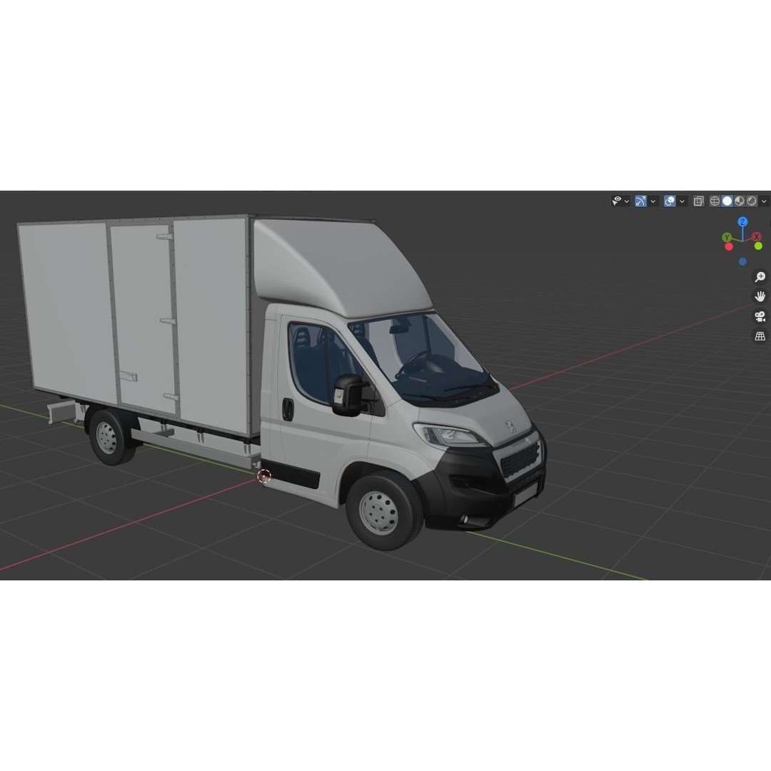 PEUGEOT BOXER L4H1 3D Model – Medium Roof Cargo Van, FBX, OBJ