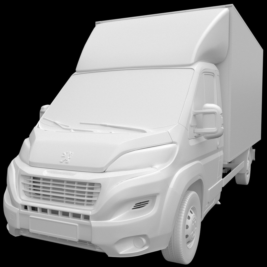 PEUGEOT BOXER L4H1 3D Model – Medium Roof Cargo Van, FBX, OBJ - View 14