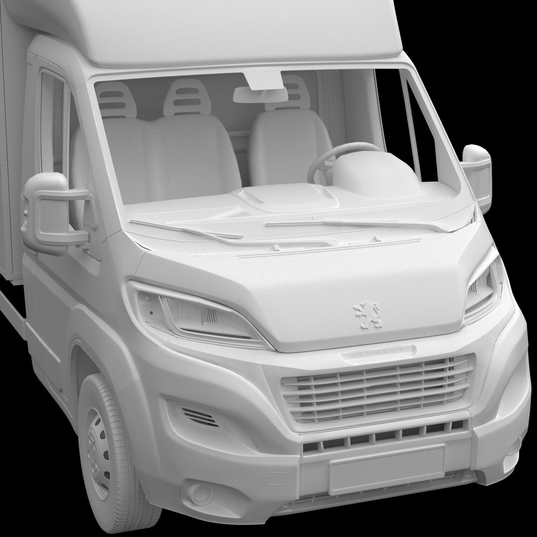 PEUGEOT BOXER L4H1 3D Model – Medium Roof Cargo Van, FBX, OBJ - View 16