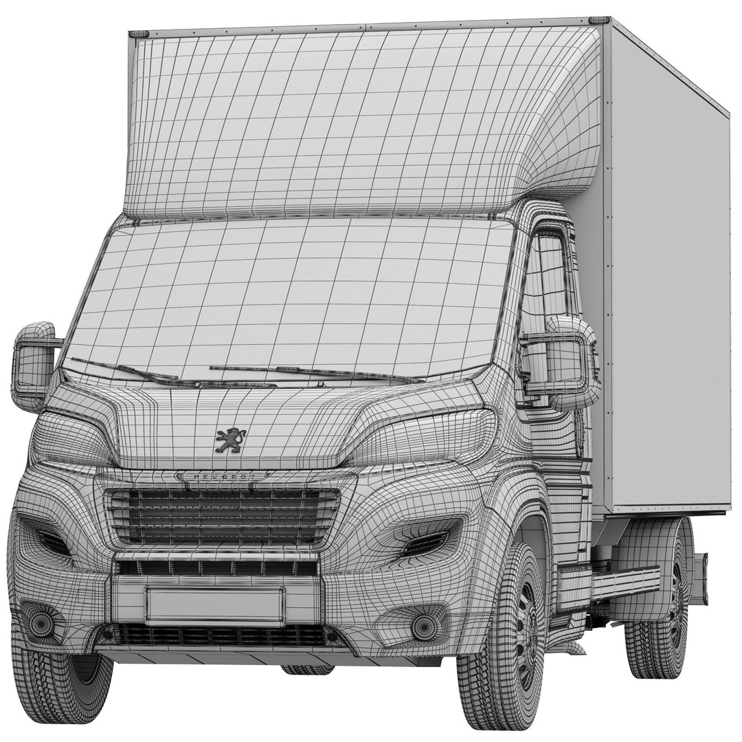 PEUGEOT BOXER L4H1 3D Model – Medium Roof Cargo Van, FBX, OBJ - View 17