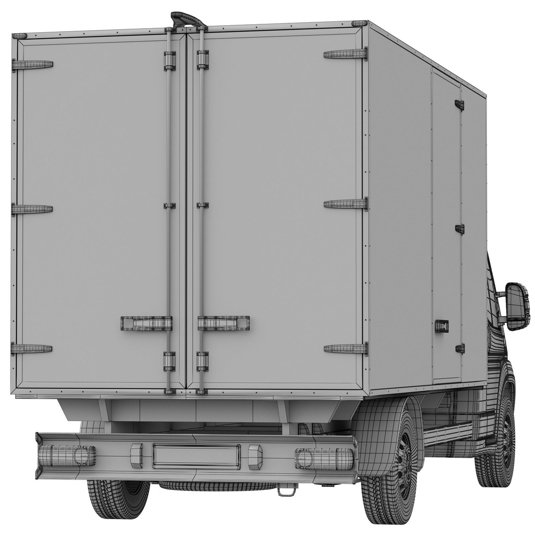 PEUGEOT BOXER L4H1 3D Model – Medium Roof Cargo Van, FBX, OBJ - View 18