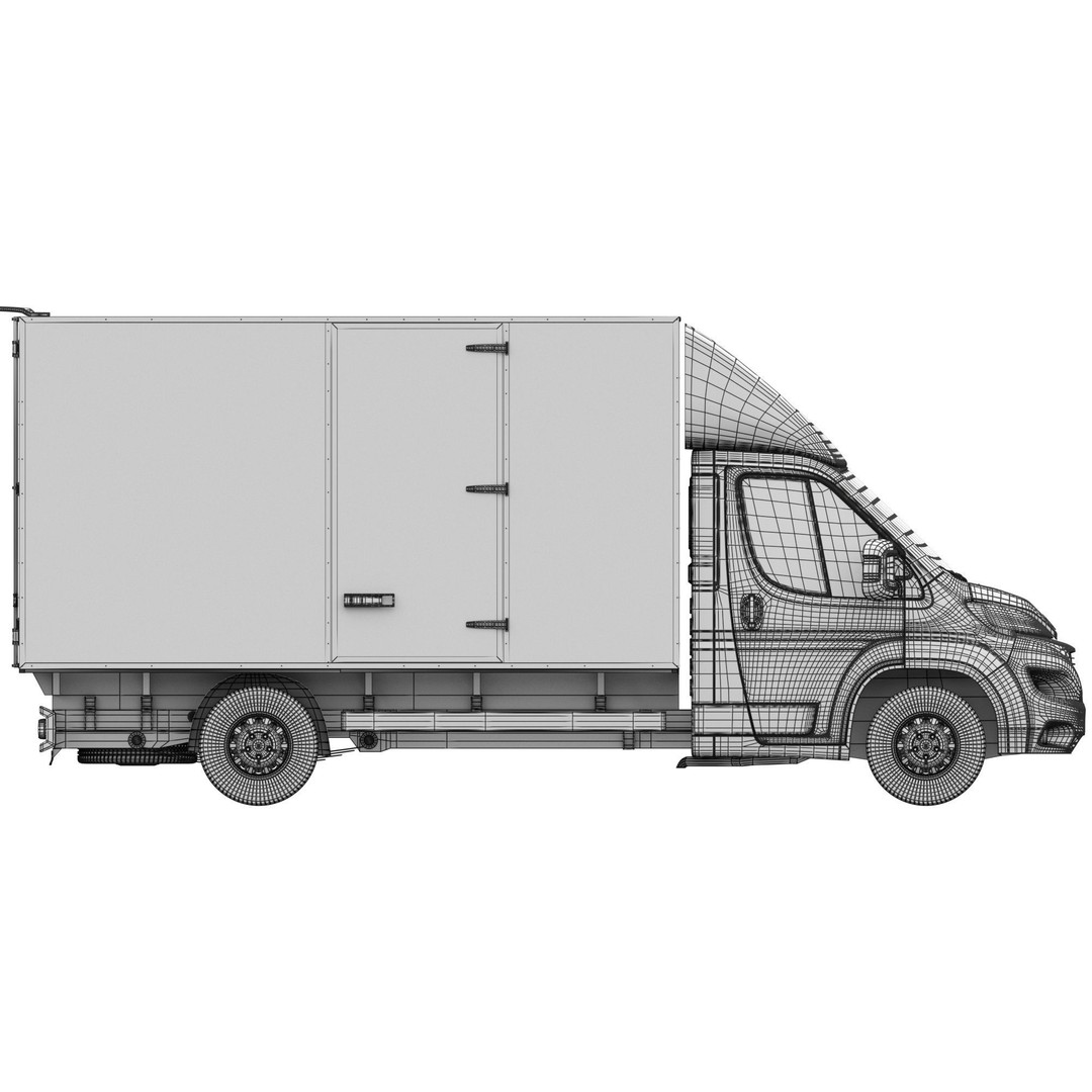 PEUGEOT BOXER L4H1 3D Model – Medium Roof Cargo Van, FBX, OBJ - View 21