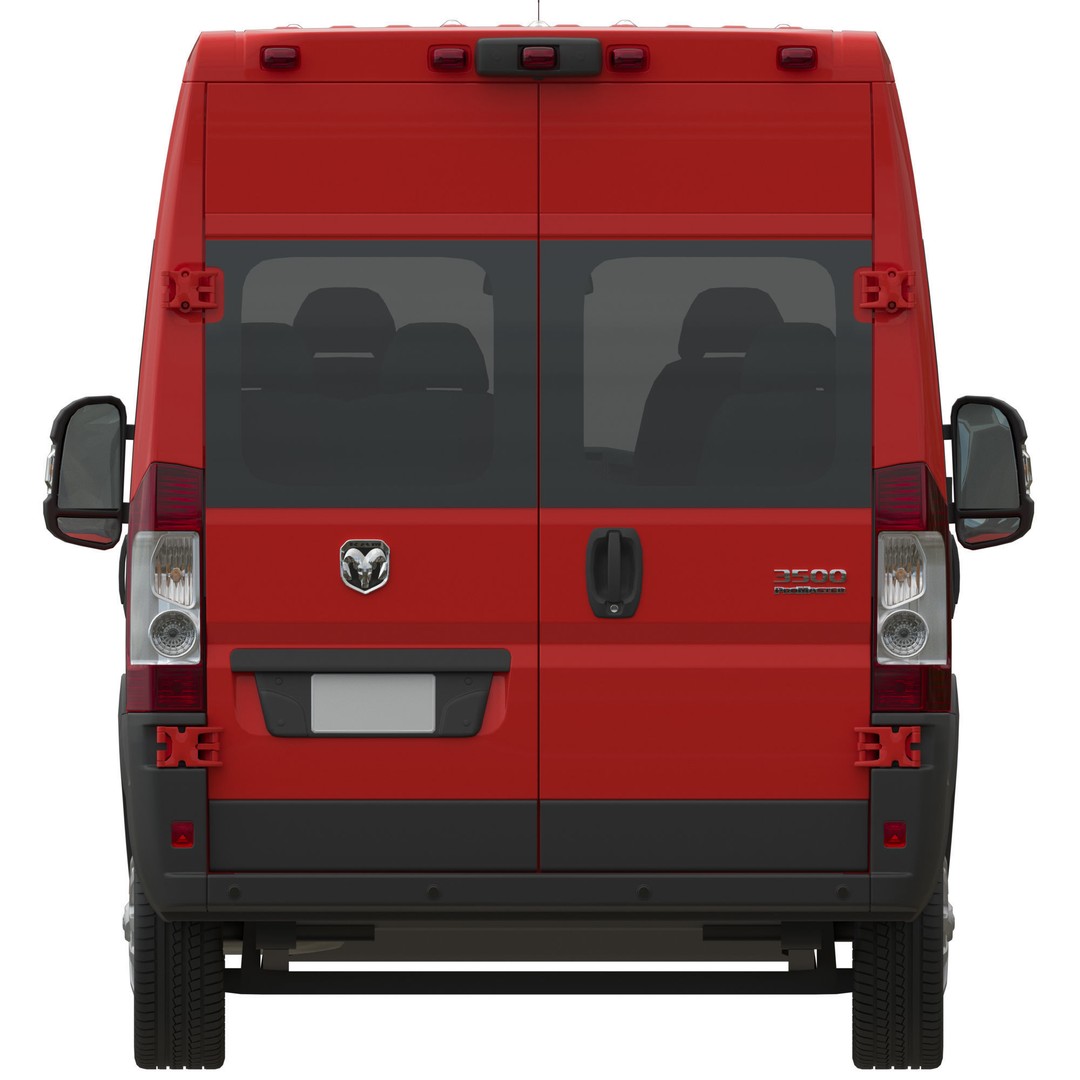 2024 Ram ProMaster 3500 SLT 3D Model – High Roof Minibus, FBX, OBJ - View 10