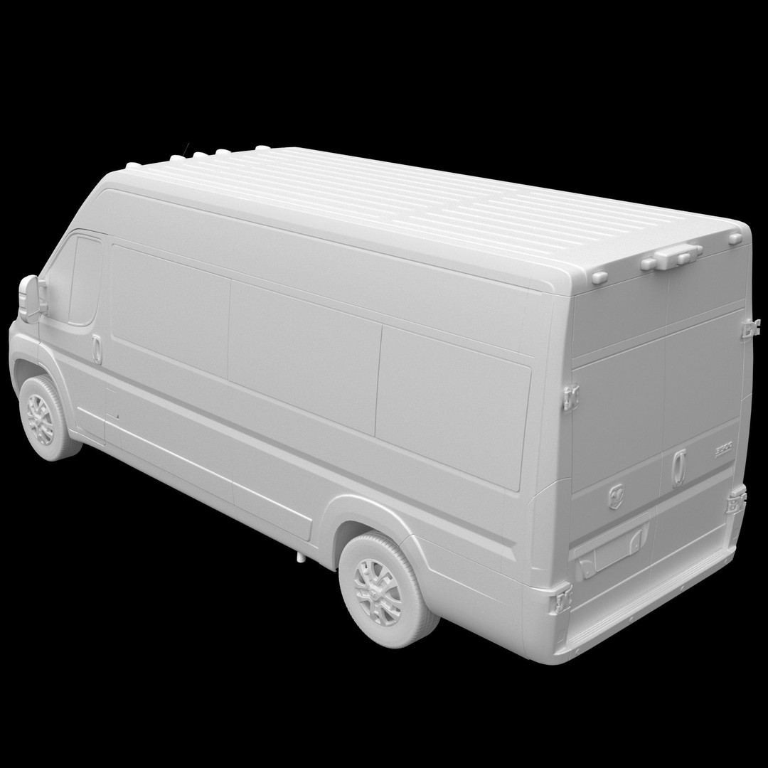 2024 Ram ProMaster 3500 SLT 3D Model – High Roof Minibus, FBX, OBJ - View 15