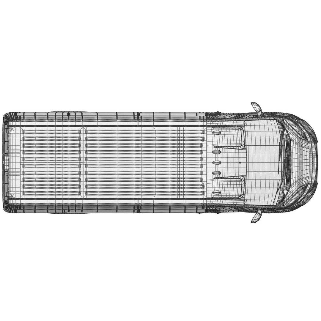 2024 Ram ProMaster 3500 SLT 3D Model – High Roof Minibus, FBX, OBJ - View 22