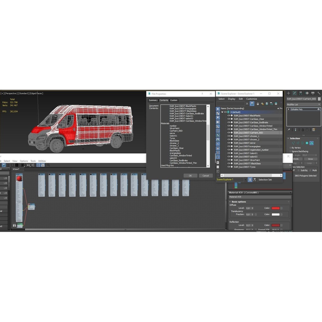 2024 Ram ProMaster 3500 SLT 3D Model – High Roof Minibus, FBX, OBJ - View 23